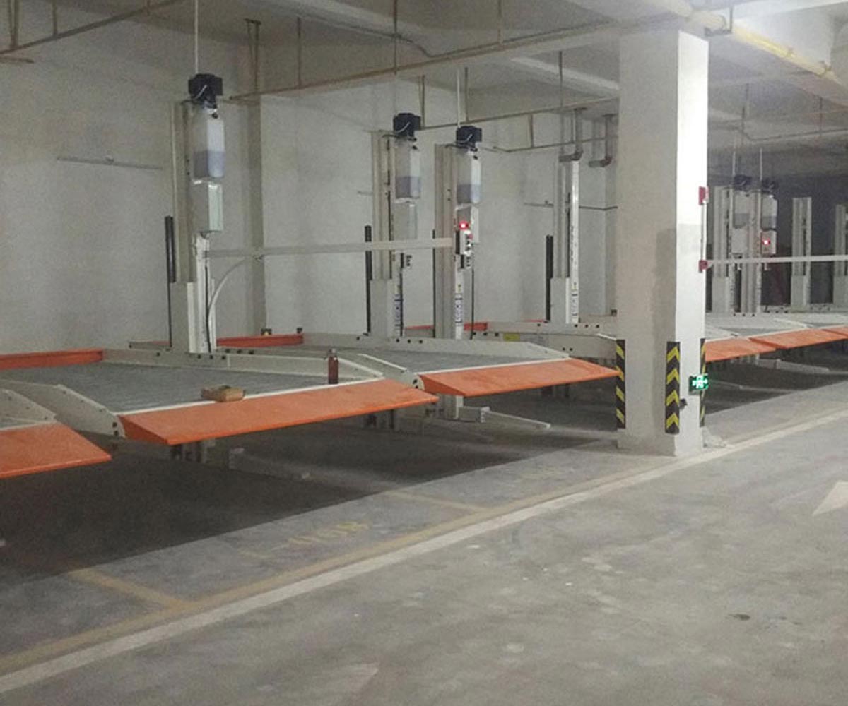 志丹县二层升降平移机械立体停车设备过验收